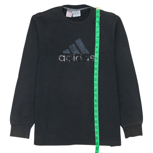 Adidas Womens Black Size 14 Pullover Sweatshirt with Logo