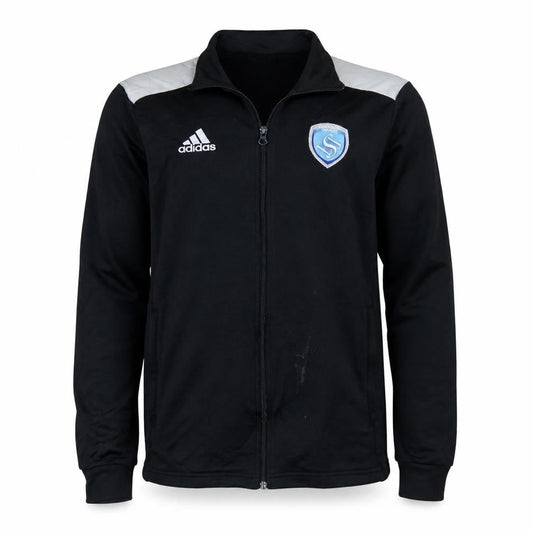 Adidas Men's Black Small Track Jacket Full Zip Sports Top