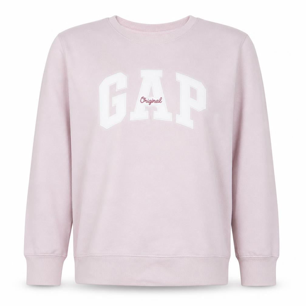 Gap Women Pink XL Pullover Sweatshirt with Logo Embroidery
