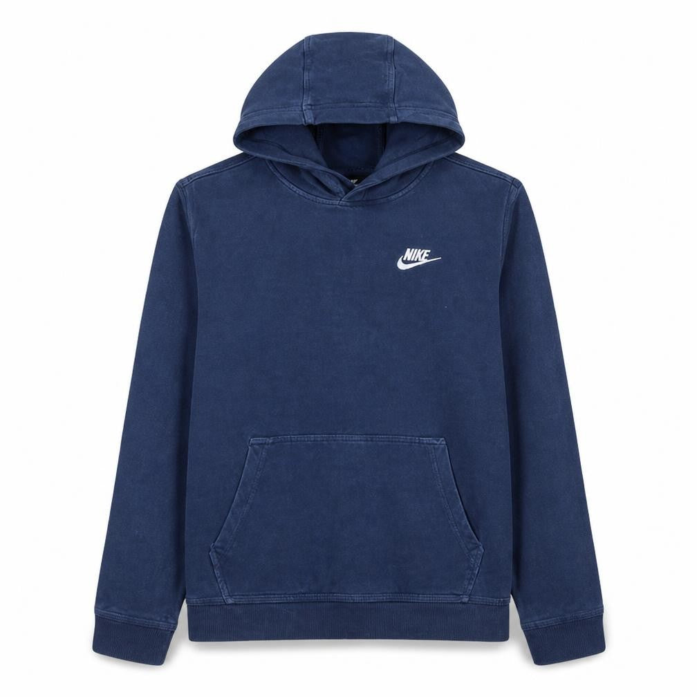 Front view of Nike boys’ blue pullover fleece hoodie xl 158-170cm standard fit