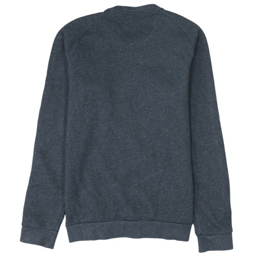 Adidas Mens Grey Small Crew Neck Pullover Sweatshirt
