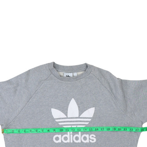 Adidas Men's Grey Crew Neck Pullover Sweatshirt L