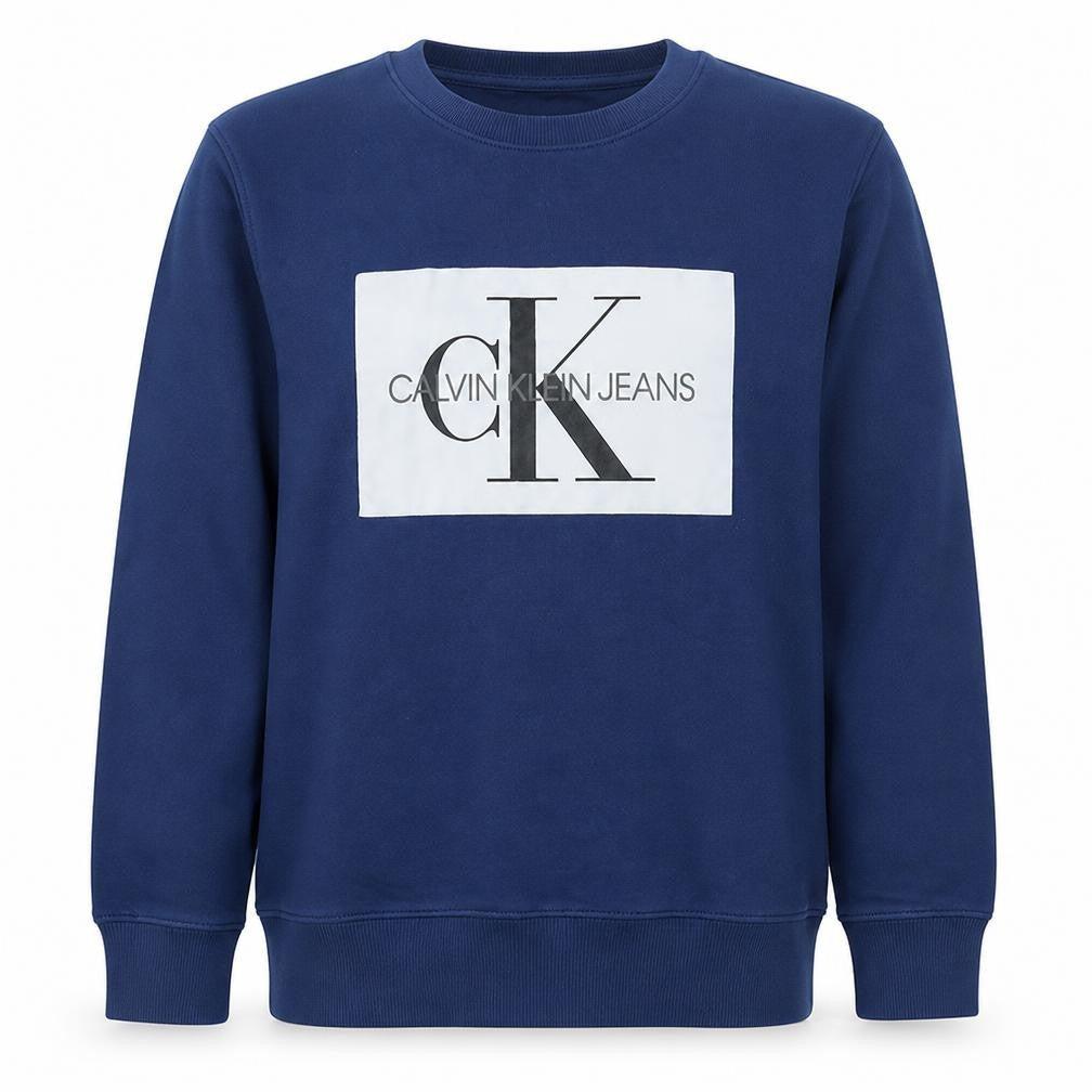 Calvin Klein Jeans Men's Blue Logo Crew Neck Sweatshirt XXL