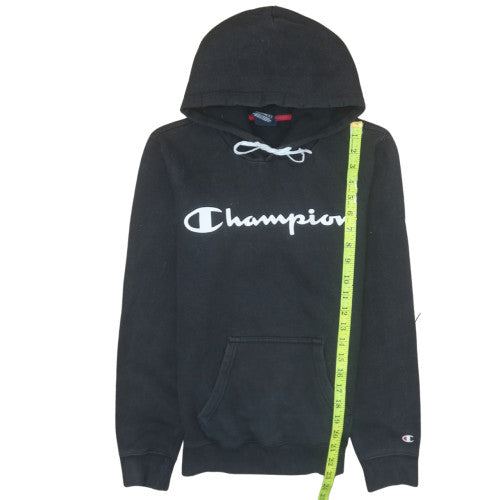 Champion Men's Black XS Pullover Hoodie Fleece Logo Sweatshirt