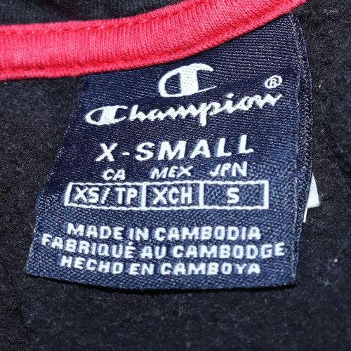 Champion Men's Black XS Pullover Hoodie Fleece Logo Sweatshirt