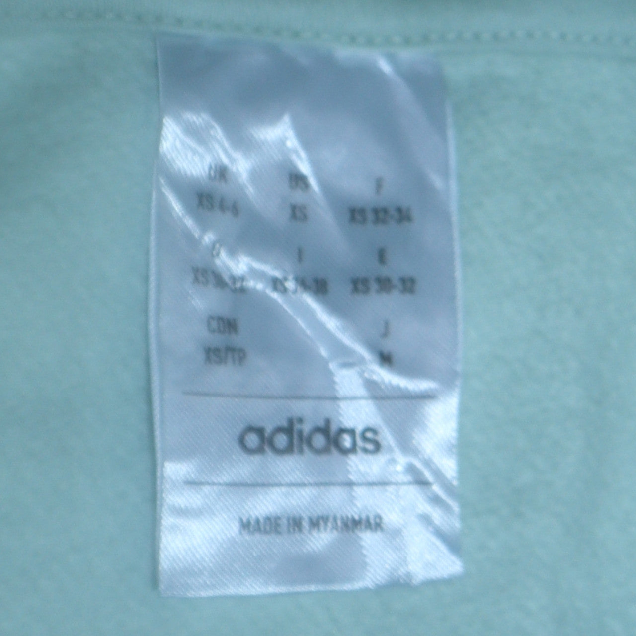 Adidas Women Mint Green XS Pullover Hoodie with Logo Pocket