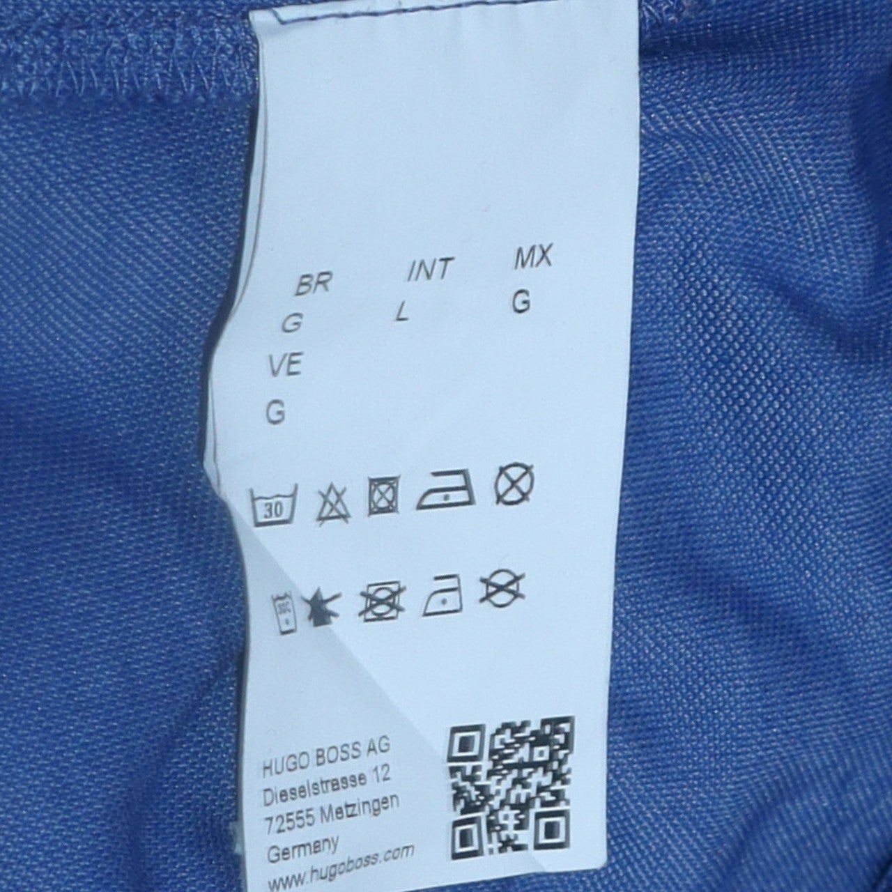 Hugo Boss Men's Blue Track Jacket L Cotton Blend Full Zip