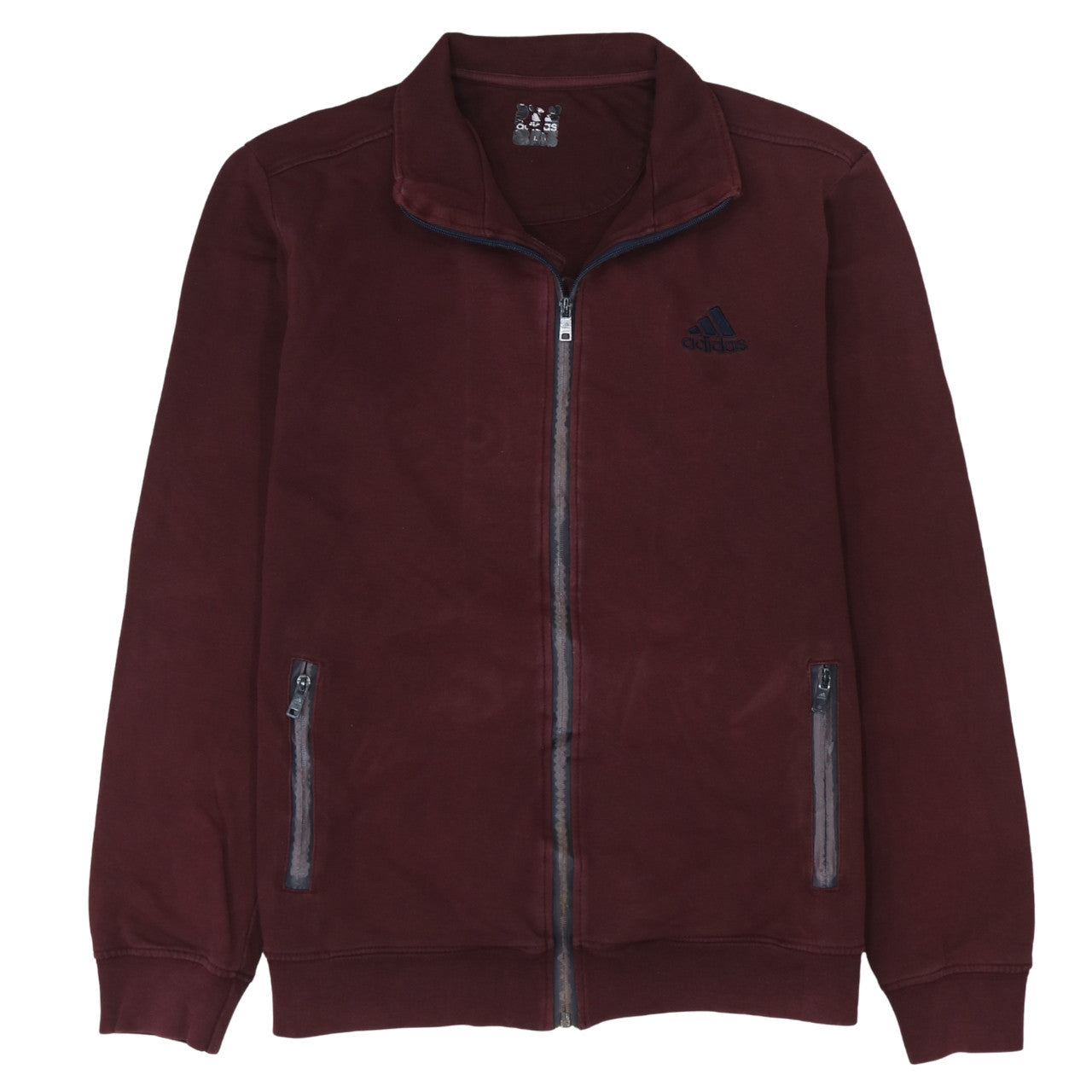 Adidas Men's Brown Track Jacket Size L Full Zip Sportswear