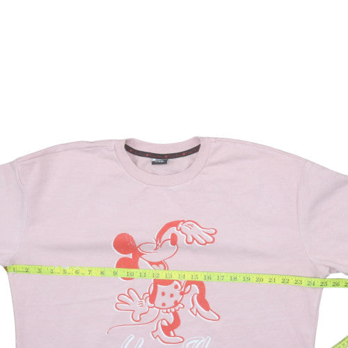 Disney at George Women Pink Minnie Mouse Pullover Sweatshirt L