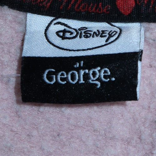 Disney at George Women Pink Minnie Mouse Pullover Sweatshirt L