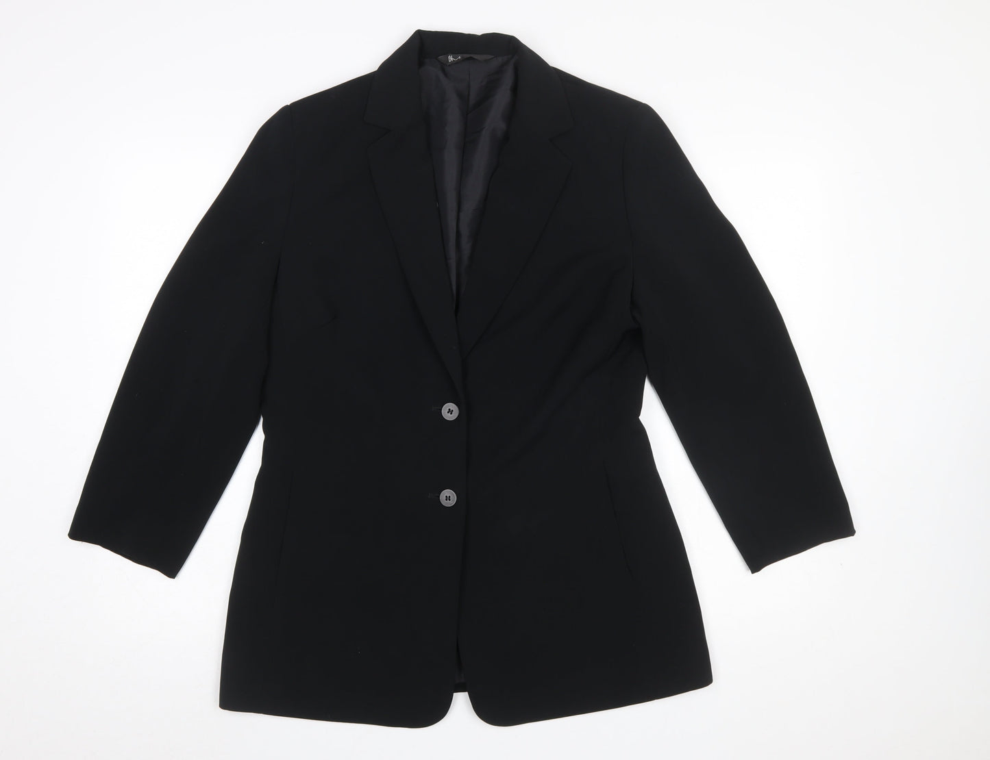 BHS Women Black Size 12 Classic Single-Breasted Suit Jacket