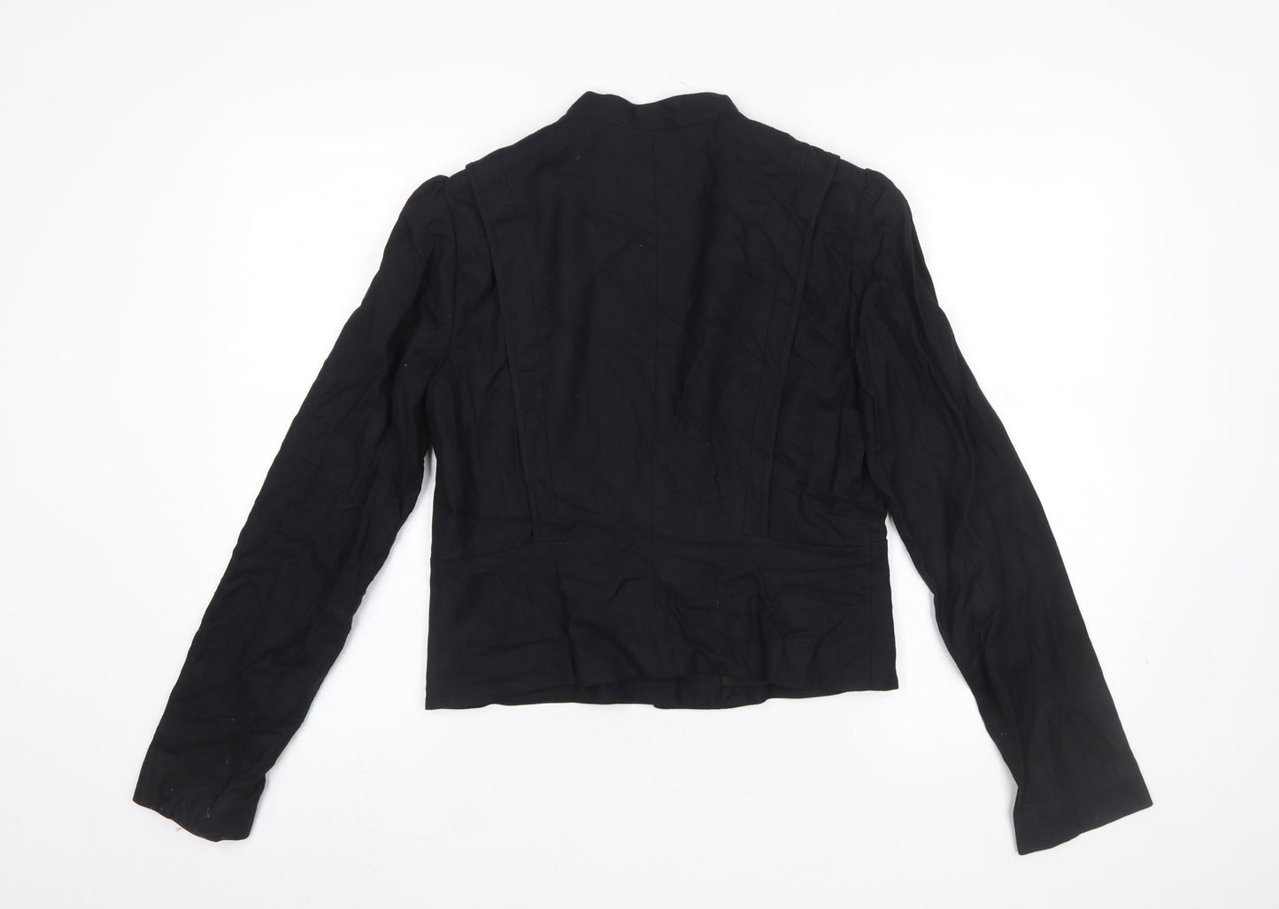 French Connection Women's Black Cropped Blazer Size 12 Tailored