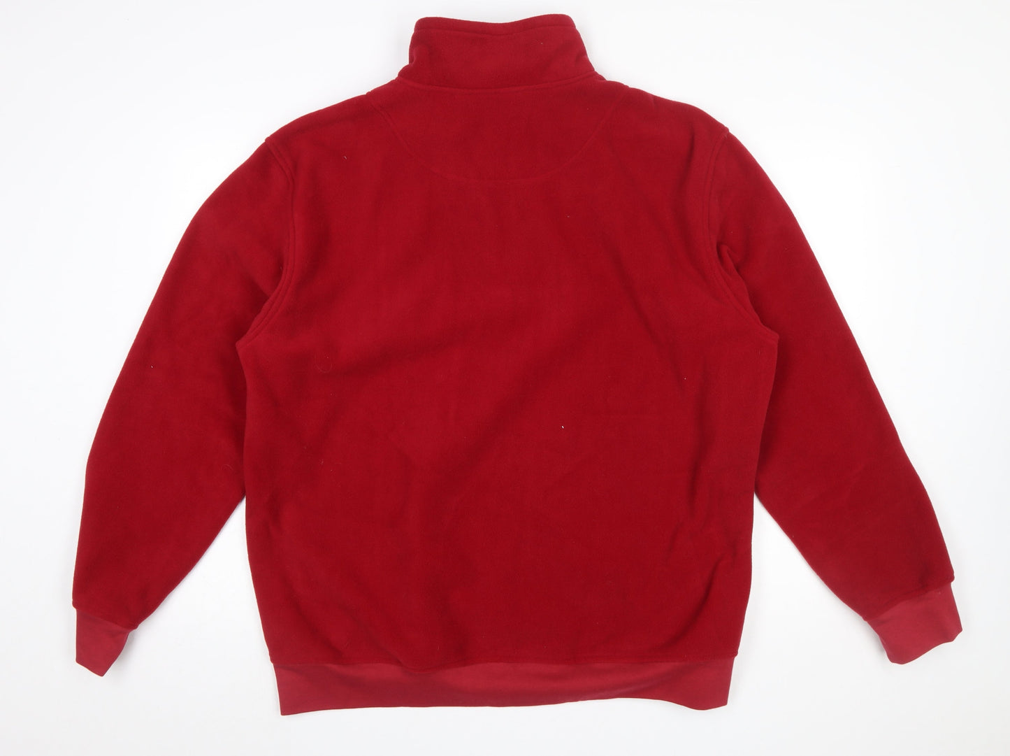 Catamaran Men's Red Fleece 1/4 Zip Pullover Sweatshirt L