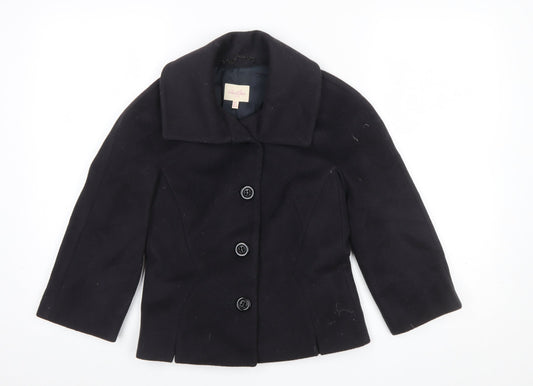 Whistles Women's Black Wool Suit Jacket UK 8 Classic Lined