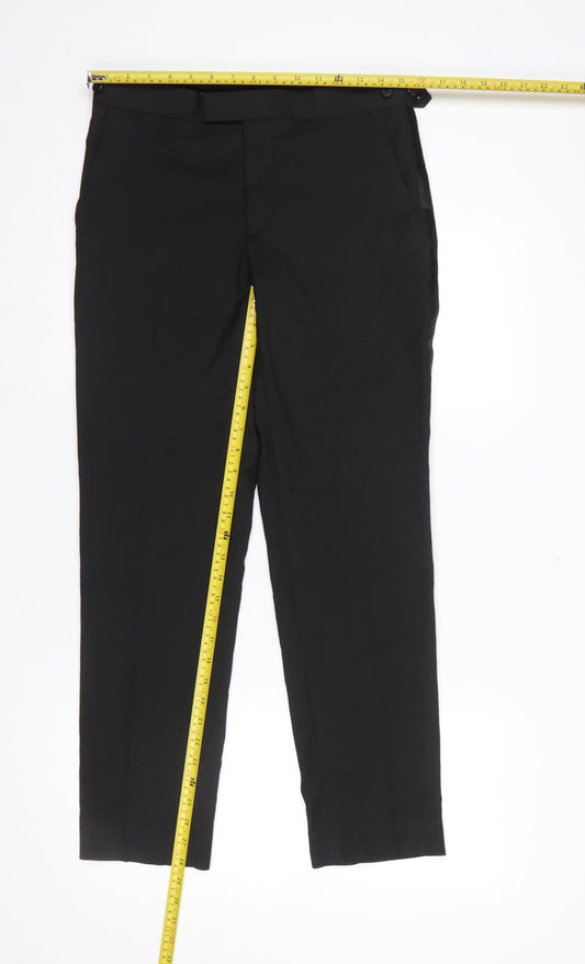Marks and Spencer Men's Black Slim Fit Dress Pants 30x29