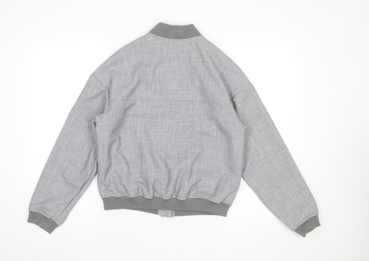 Next Women Grey Size 6 Bomber Jacket Polyester Blend Lined