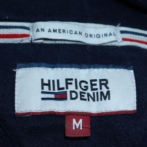 Hilfiger Denim Men's Blue Pullover Hoodie M Regular Fit Graphic Print