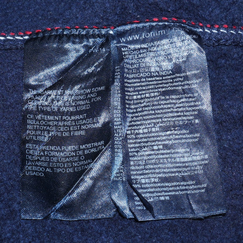 Hilfiger Denim Men's Blue Pullover Hoodie M Regular Fit Graphic Print