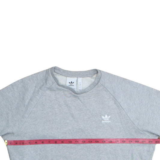 Adidas Men's Grey Crew Neck Pullover Sweatshirt Size L