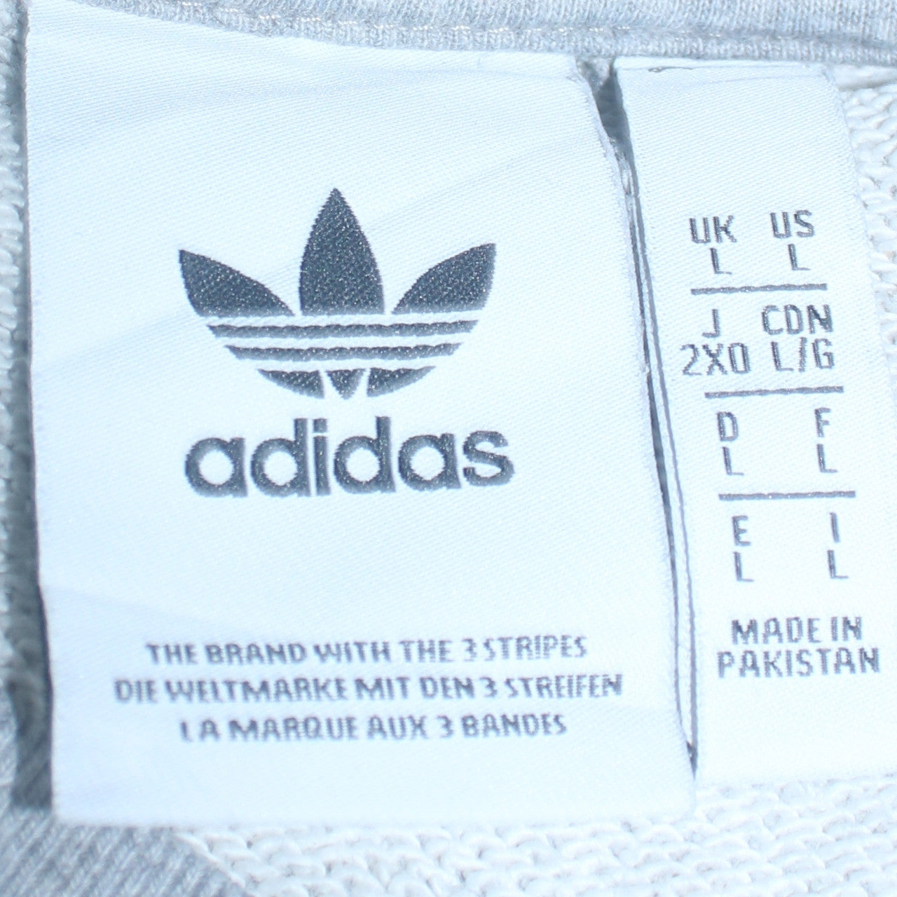 Adidas Men's Grey Crew Neck Pullover Sweatshirt Size L