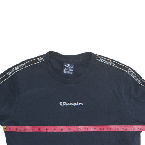 Champion Boys Black Pullover Sweatshirt 13-14 Years Crew Neck Logo Style