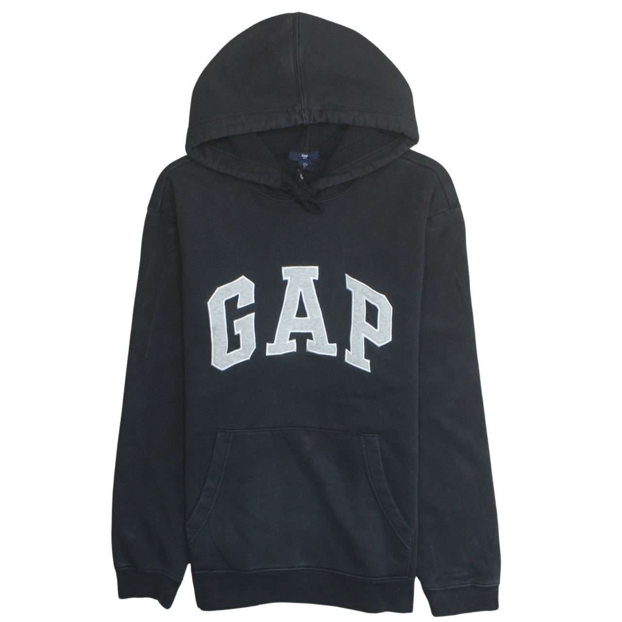 GAP Women Black Large Pullover Hoodie with Logo Design