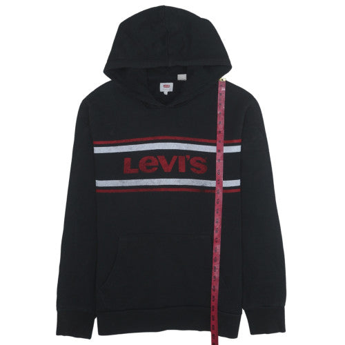 Levi's Men's Black Hoodie L Pullover Graphic Print Fleece Sweatshirt