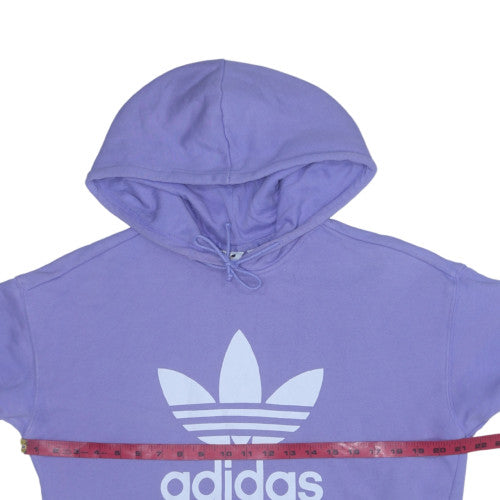 Adidas Womens Purple Pullover Hoodie Size 8 Relaxed Fit