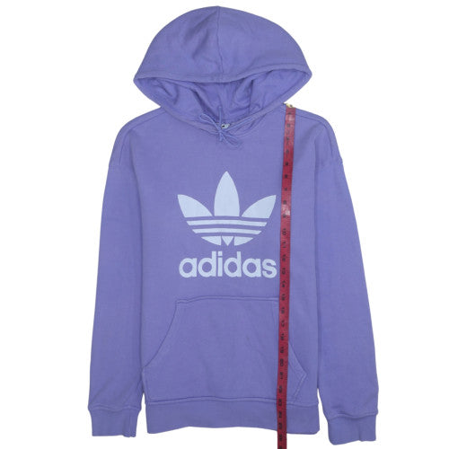 Adidas Womens Purple Pullover Hoodie Size 8 Relaxed Fit