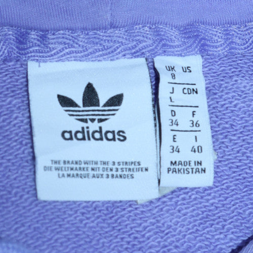 Adidas Womens Purple Pullover Hoodie Size 8 Relaxed Fit