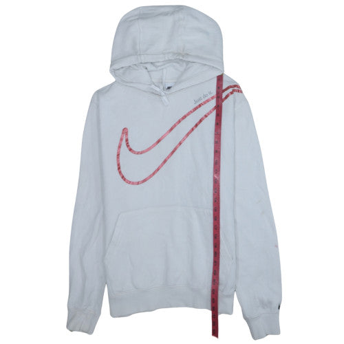 Nike Men's White Pullover Hoodie M Regular Fit Graphic Sportswear