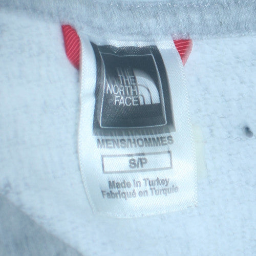 The North Face Men's Grey Pullover Hoodie Small Logo Outdoor Fleece