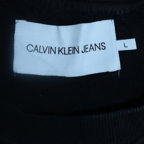 Calvin Klein Jeans Men’s Black Logo Crew Neck Sweatshirt Size L