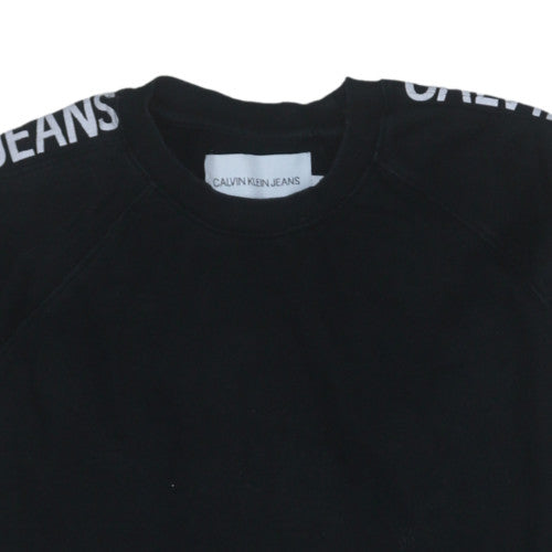 Calvin Klein Jeans Men’s Black Logo Crew Neck Sweatshirt Size L