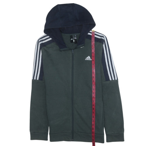 Adidas Men's Green Full Zip Hoodie Size M Sportswear