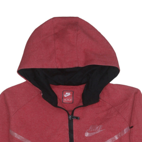 Nike Men's Red Full Zip Hoodie Size M Fleece Jacket