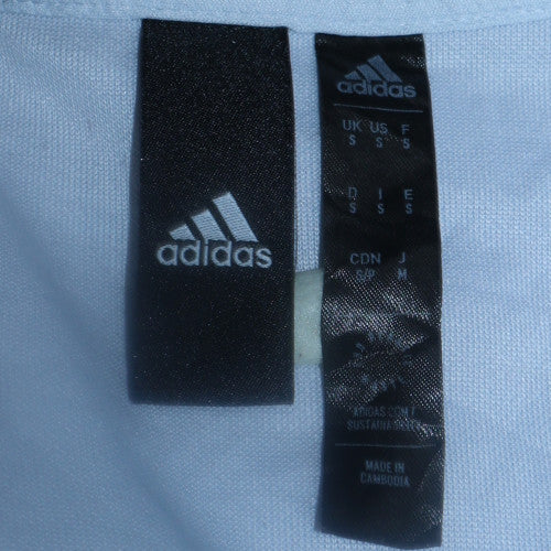 adidas Men's White Full Zip Collared Sweatshirt Size S