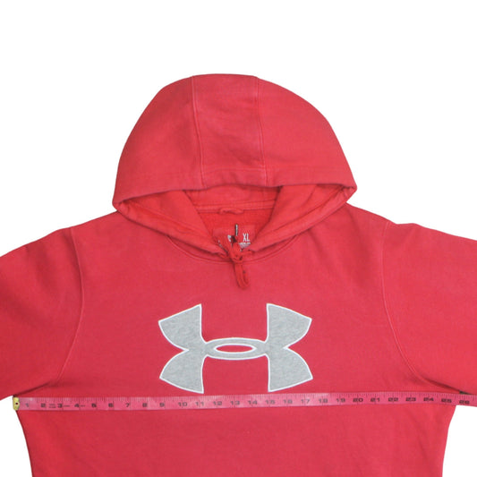 Under Armour Mens Red XL Pullover Hoodie Loose Fit ColdGear