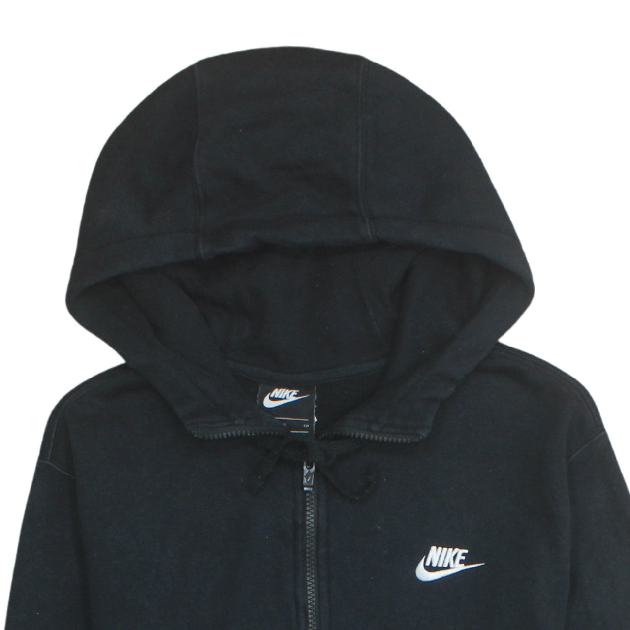 Nike Men's Black Full Zip Hoodie Small Regular Fit Fleece Sweatshirt