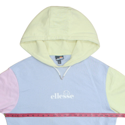 Ellesse Womens Multicoloured Hoodie UK 10 Pastel Pullover Cotton Blend