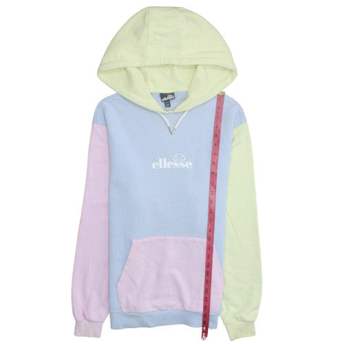 Ellesse Womens Multicoloured Hoodie UK 10 Pastel Pullover Cotton Blend