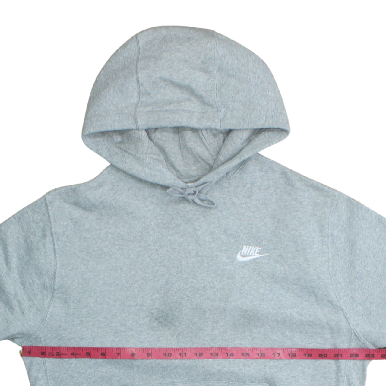 Nike Men’s Grey Pullover Hoodie M Regular Fit Fleece Sportswear