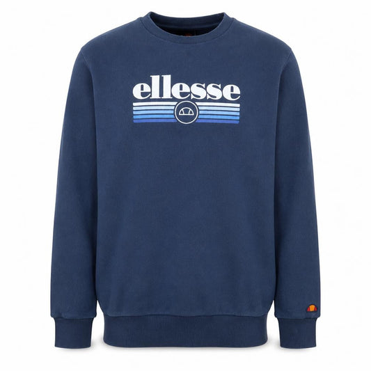 Ellesse Mens Blue Pullover Sweatshirt L Logo Crew Neck Retro Style
