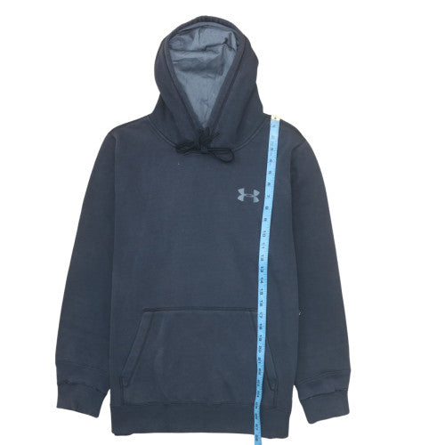 Under Armour Mens Blue Pullover Hoodie Medium Loose Fit Fleece Lined