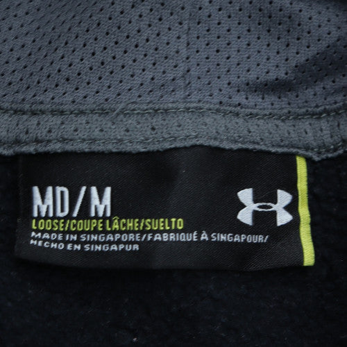 Under Armour Mens Blue Pullover Hoodie Medium Loose Fit Fleece Lined
