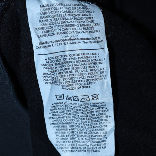 Nike Men's Black Small Crew Neck Pullover Sweatshirt Fleece Cotton Blend