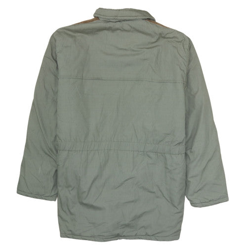 Panoply Men's Green XL Quilted Hunting Jacket with Pockets and Suede Shoulders