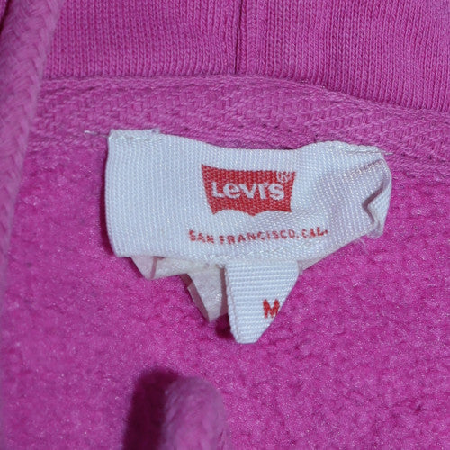 Levi's Womens Pink Pullover Hoodie Medium Cotton Casual