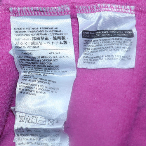 Levi's Womens Pink Pullover Hoodie Medium Cotton Casual