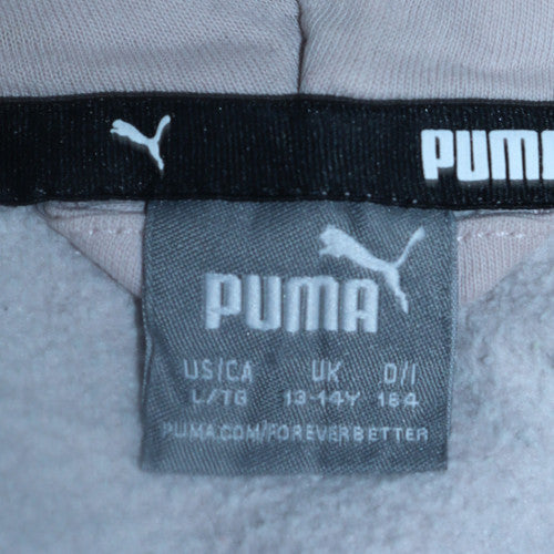 Puma Girls Pink Full Zip Hooded Hoodie 13-14 Years Regular Fit
